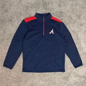 Vintage MLB Atlanta Braves Official Merch Pullover Track Jacket XL